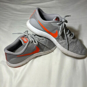 NIKE Flex Contact Competition Running Shoes, Gray, Orange